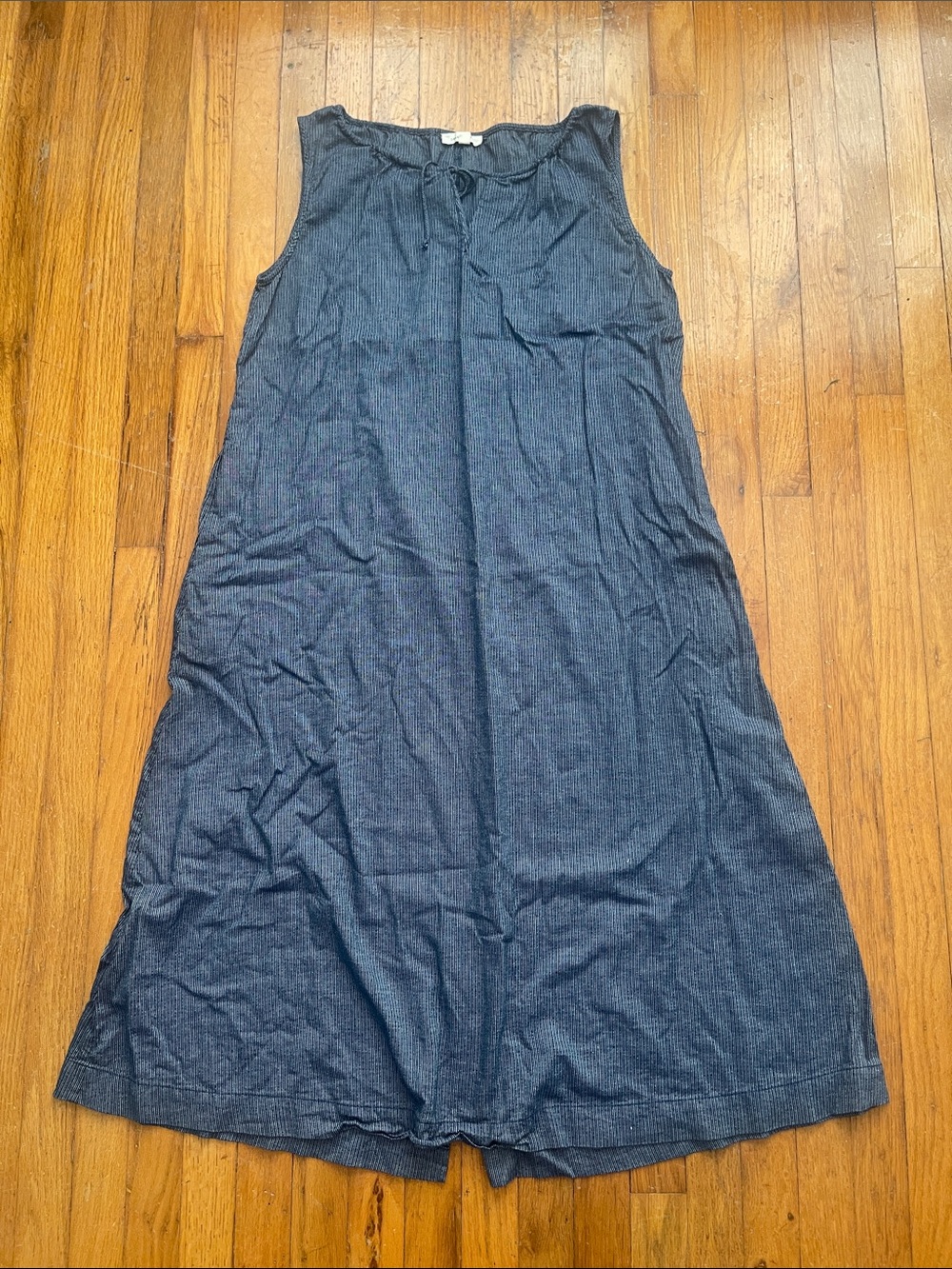 Casual Sleeveless Midi Dress in Denim Blue - Picture 1 of 4